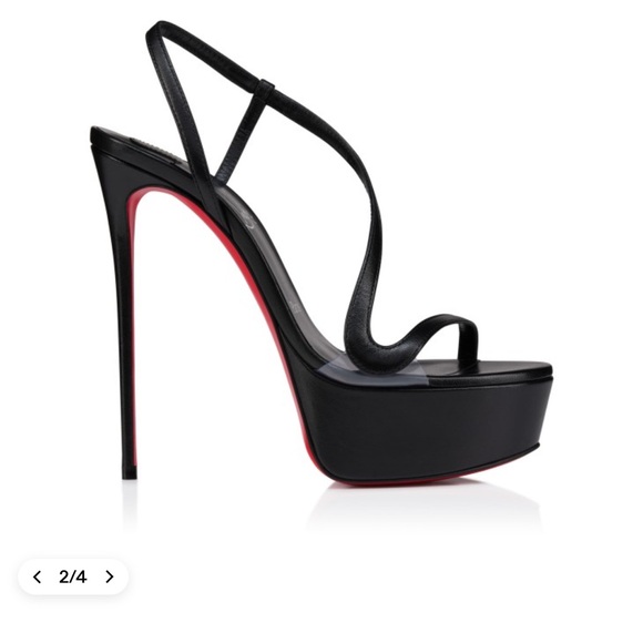 Authentic Christian Louboutin Rosalie Alta Black and Red Stiletto Heels - Picture 8 of 9